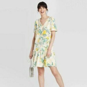 HOST PICK!NEVER WORN - Multi-colored Shift Dress with cap sleeves and drop waist